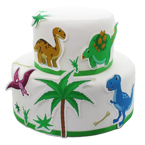 Essbare Tortendeko - Dinosaurier - Fondant Kuchen Tattoo aus essbarem Zuckerpapier von Tortenbild