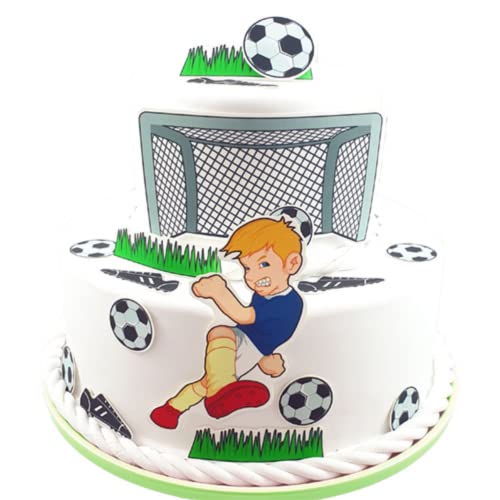 Essbare Tortendeko - Fußball - Fondant Kuchen Tattoo aus essbarem Zuckerpapier von Tortenbild