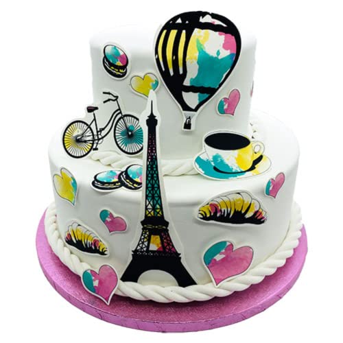 Essbare Tortendeko - Paris - Fondant Kuchen Tattoo aus essbarem Zuckerpapier von Tortenbild