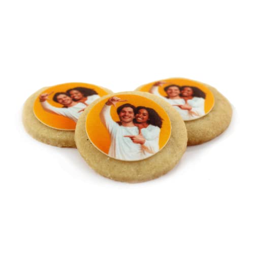 Fotocookies individuell Rund selbst gebackener Butterkeks von Tortenbild