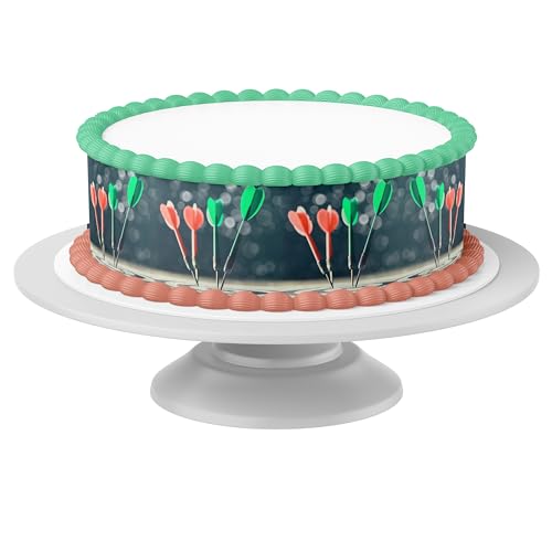 Tortenband Dart essbar - 4 Stück á 24cm x 5cm passend für Torten bis 30 cm zum mitessen - kreative Dekoration für Torten von Tortenbild