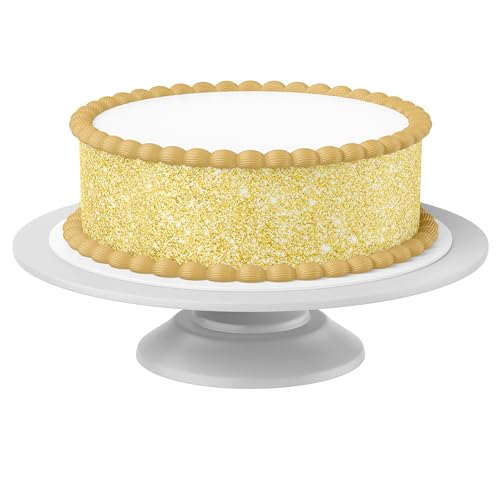 Tortenband Goldoptik (kein Glitzer) essbar - 4 Stück á 24cm x 5cm passend für Torten bis 30 cm zum mitessen - kreative Dekoration für Torten von Tortenbild