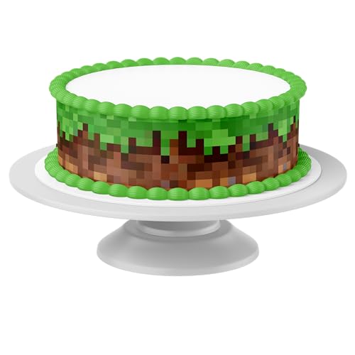 Tortenband Pixel Gras essbar - 4 Stück á 24cm x 5cm passend für Torten bis 30 cm zum mitessen - kreative Dekoration für Torten Tortenband Pixel Gras essbar - 4 Stück á 24cm x 5cm passend für Torten bis 30 cm zum mitessen - kreative Dekoration für Torten von Tortenbild