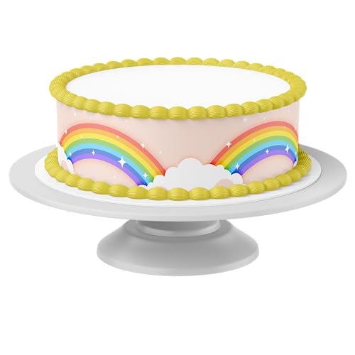 Tortenband Regenbogen essbar - 4 Stück á 24cm x 5cm passend für Torten bis 30 cm zum mitessen - kreative Dekoration für Torten von Tortenbild