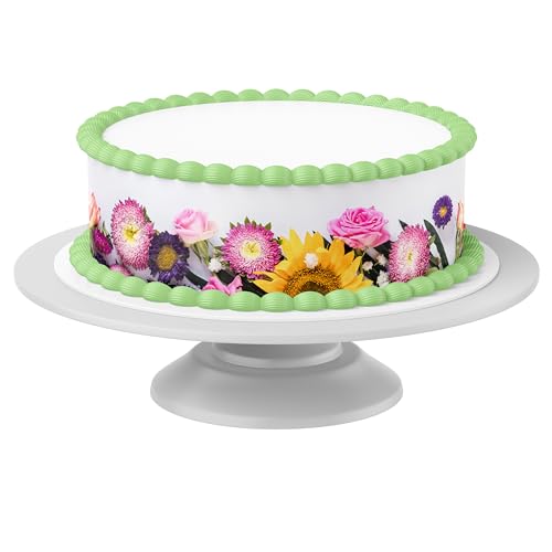Tortenband fresh Flowers essbar - 4 Stück á 24cm x 5cm passend für Torten bis 30 cm zum mitessen - kreative Dekoration für Torten von Tortenbild