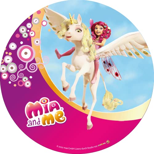 Tortenbild Mia and Me "Mia fliegt auf Onchao" 16-38 cm Rund (32 cm) von Tortenbild
