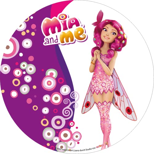 Tortenbild Mia and Me "Mia lila" 16 - 38 cm Rund (26 cm) von Tortenbild