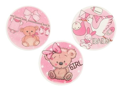 Dekoraufleger Baby rosa, 3 Stück Dekoraufleger Baby rosa, 3 Stück von Tortendekoshop