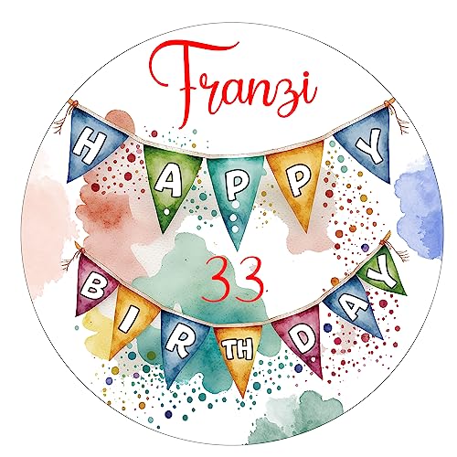 Tortenaufleger Muffinaufleger Geburtstag personalisiert mit Wunschtext - Fondant, Oblate oder Dekorpapier Plus Tortenaufleger Muffinaufleger Geburtstag personalisiert mit Wunschtext - Fondant, Oblate oder Dekorpapier Plus von Tortenpixel