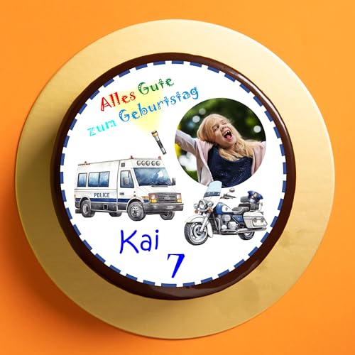 Tortenaufleger Muffinaufleger POLIZEI mit Foto | Geburtstag | Mädchen Junge aus Fondant | Oblate | Dekorpapier Tortenaufleger Muffinaufleger POLIZEI mit Foto | Geburtstag | Mädchen Junge aus Fondant | Oblate | Dekorpapier von Tortenpixel