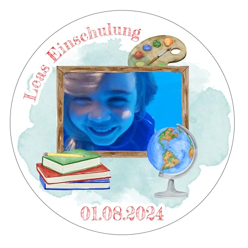 Tortenaufleger & Muffinaufleger - Einschulung, Schulstart - Fondant, Oblatenpapier Premium, Dekorpapier Plus - PERSONALISIERT mit Foto und Text & VORGESTANZT Tortenaufleger & Muffinaufleger - Einschulung, Schulstart - Fondant, Oblatenpapier Premium, Dekorpapier Plus - PERSONALISIERT mit Foto und Text & VORGESTANZT von Tortenpixel