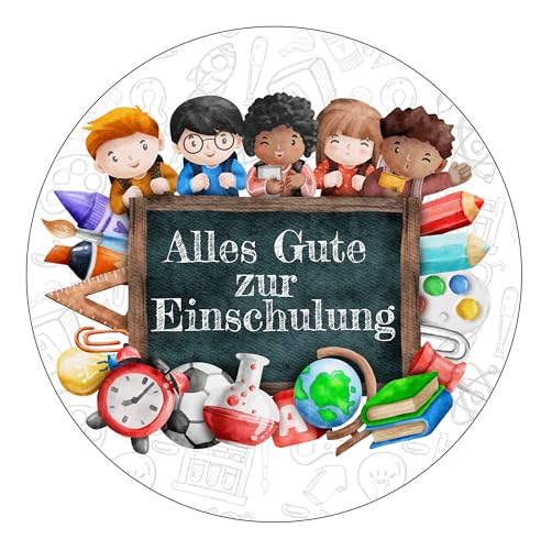 Tortenaufleger & Muffinaufleger - Einschulung, Schulstart - Fondant, Oblatenpapier Premium, Dekorpapier Plus - PERSONALISIERT mit Text & VORGESTANZT Tortenaufleger & Muffinaufleger - Einschulung, Schulstart - Fondant, Oblatenpapier Premium, Dekorpapier Plus - PERSONALISIERT mit Text & VORGESTANZT von Tortenpixel