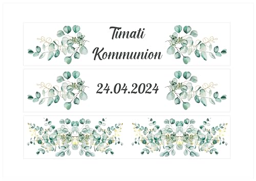 Tortenband Kommunion, Konfirmation oder Firmung aus Dekorpapier Plus Tortenband Kommunion, Konfirmation oder Firmung aus Dekorpapier Plus von Tortenpixel