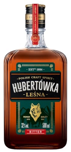 Toruńskie Wódki „Hubertowka Lesna Bitter“, Spirituose mit Kräutern aus Polen, 0,5 L, 32% Vol. von Torunska