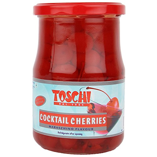 Toschi 'Cocktail Cherries' Rote Cocktailkirschen 630g Glas von Toschi