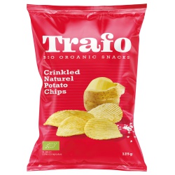 Geriffelte Kartoffelchips, gesalzen von Trafo