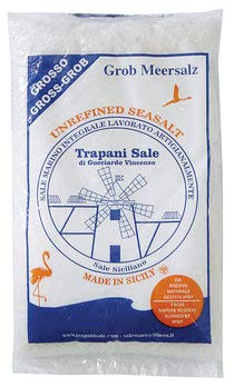 UNRAFFINIERTES GROB MEERSALZ von Vincenzo Gucciardo 3er PACK (3x 1000g) - Hergestellt in WWF NATURRESERVAT Salinen von Trapani und Paceco - (KRISTALLSALZ AUS SIZILIEN) von Trapani Sale