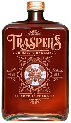 Trasper's Rum I 15 Years old Rum aus Panama I Noten von Karamell und Vanille I Geschmack von Lebensfreude und Abenteuer I 44% Vol. I 700 ml Trasper's Rum I 15 Years old Rum aus Panama I Noten von Karamell und Vanille I Geschmack von Lebensfreude und Abenteuer I 44% Vol. I 700 ml von Trasper's