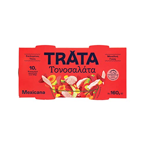 Trata Griechischer Thunfisch, Salat, Mexikana, Nettogewicht: 1920 g, 12 Dosen à 160 g von Trata