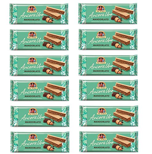 12x Tre Marie Ancora Uno Wafer Mandorlato Waffeln gefüllt mit Milchschokolade Creme und gehackten Mandeln 140g 12x Tre Marie Ancora Uno Wafer Mandorlato Waffeln gefüllt mit Milchschokolade Creme und gehackten Mandeln 140g von Tre Marie