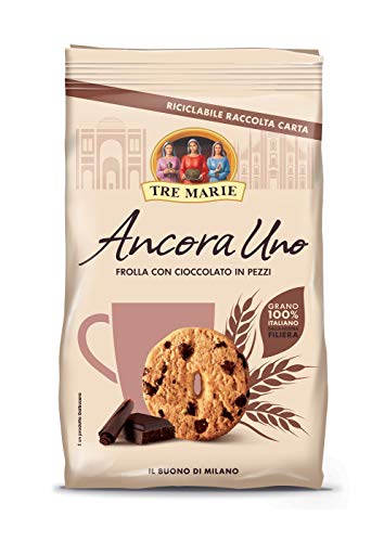 3x Tre Marie Ancora Uno Frolla con cioccolato in pezzi Kekse mit Schokoladenstücken 350g cookies biscuits 100% Italienische Kekse 300g von Tre Marie