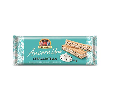 Tre Marie Ancora Uno Wafer Stracciatella Waffeln gefüllt mit Milchschokolade Creme und Schokoladenstücke 140g von Tre Marie