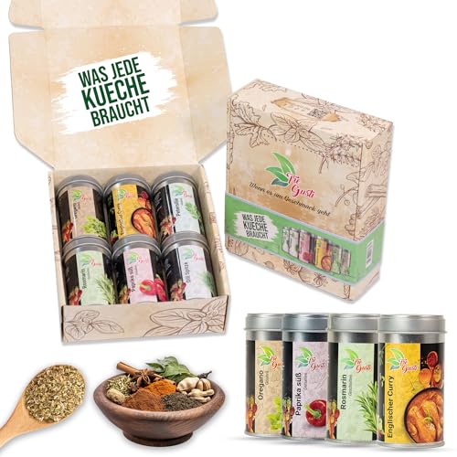 TreGusti 6er Starter-Set Gewürze Geschenkbox | Besonderes Geschenk für Mutter- Vatertag | Ideal als Geschenkidee für Männer & Frauen | Gewürzmischungen was jede Küche braucht | XXL - 680g TreGusti 6er Starter-Set Gewürze Geschenkbox | Besonderes Geschenk für Mutter- Vatertag | Ideal als Geschenkidee für Männer & Frauen | Gewürzmischungen was jede Küche braucht | XXL - 680g von TreGusti