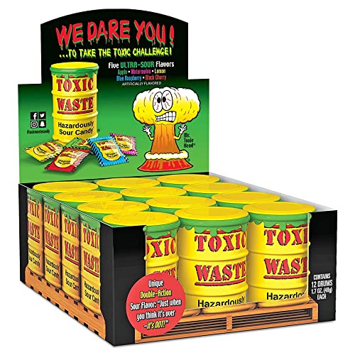 Toxic Waste – Box mit 12 Stück von Treasure Island Sweets