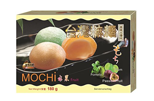 [ 180g ] Mochi Früchtemix 6 Reiskuchen 3 Geschmäcke je 2x Mo Chi von Treasure of Taiwan