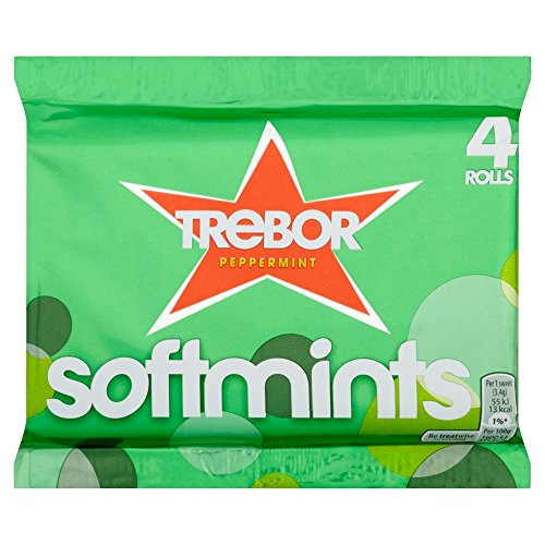 Trebor Softmints Pfefferminzrollen, 4 x 44,9 g von Trebor
