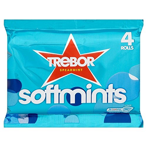 Trebor Softmints Spearmint (4 pro Packung - 179g) - Packung mit 2 von Trebor