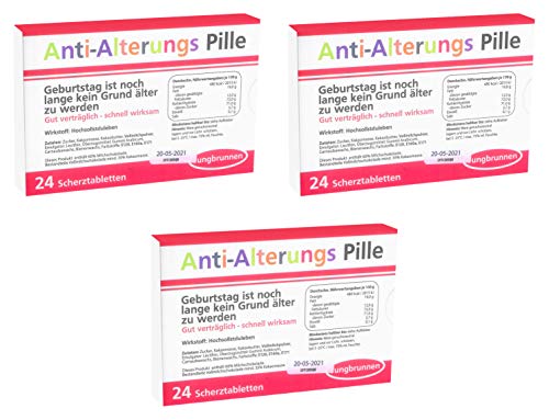 Scherztabletten Schokolinsen, 3er Set, Anti-Alterungs Pille Scherztabletten Schokolinsen, 3er Set, Anti-Alterungs Pille von Trendimport