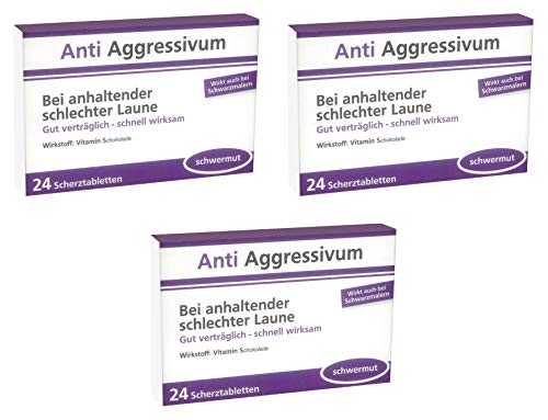 Trendimport Scherztabletten/Scherzdragees, 3er Set, Anti Aggressivum von Trendimport