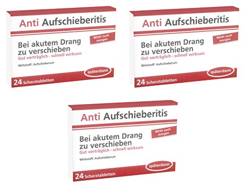 Trendimport Scherztabletten/Scherzdragees, 3er Set, Anti Aufschieberitis von Trendimport
