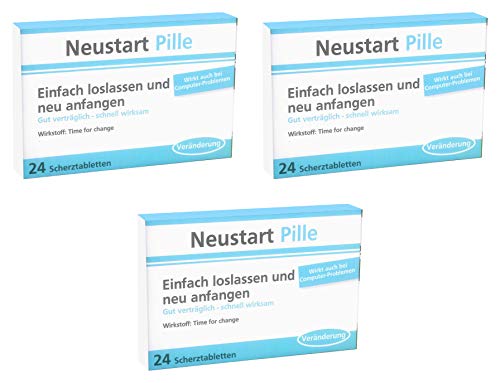 Trendimport Scherztabletten/Scherzdragees, 3er Set, Neustart Pille Trendimport Scherztabletten/Scherzdragees, 3er Set, Neustart Pille von Trendimport
