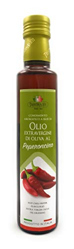 Extra Natives Olivenöl mit natürlichen Peperoncinoaroma - 1x250 ml - Italienisches Peperoncino Olivenöl in höchster Qualität - TrentinAceti - kaltgepresst von TrentinAceti
