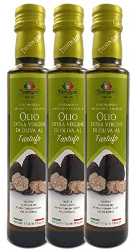 Extra Natives Olivenöl mit natürlichen Trüffelaroma - 3x250 ml - Italienisches Trüffel Olivenöl in höchster Qualität - TrentinAceti - kaltgepresst von TrentinAceti
