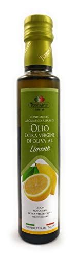 Extra Natives Olivenöl mit natürlichen Zitronenaroma - 1x250 ml - Italienisches Zitronen Olivenöl in höchster Qualität - TrentinAceti - kaltgepresst von TrentinAceti