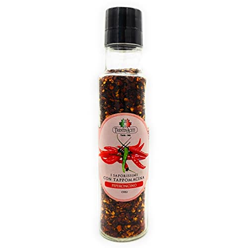 Italienische Peperoncino Chiliflocken - Trentinaceti - Chili höchste Qualität - 90g, Menge:3 Stück Italienische Peperoncino Chiliflocken - Trentinaceti - Chili höchste Qualität - 90g, Menge:3 Stück von TrentinAceti