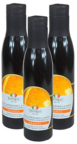 Orangen Balsamico - Balsamico Creme mit Orangen Aroma aus Italien - TrentinAcetia - 3x300 ml - Aceto Balsamico Di Modena IGP - Limone- Balsamicocreme von TrentinAceti
