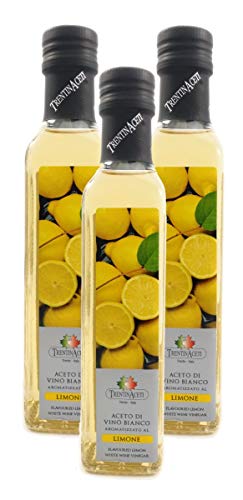 Zitronenessig - Weißweinessig mit Aroma - Zitronen Essig aus Italien - TrentinAcetia - höchste Qualität - 3x250 ml - Aceto Di Vino Bianco - Lemone von TrentinAceti