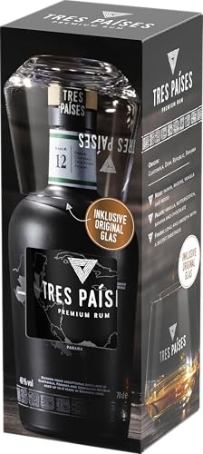 TRES PAÍSES I Premium Rum Geschenkverpackung I Gratis Glas I Einmaliger Geschmack der Karibik I Guatemala, Panama & Dominikanische Republik I 0,7l I 40% vol. TRES PAÍSES I Premium Rum Geschenkverpackung I Gratis Glas I Einmaliger Geschmack der Karibik I Guatemala, Panama & Dominikanische Republik I 0,7l I 40% vol. von Tres Paises