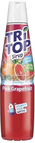 TRi TOP Getränkesirup Pink Grapefruit 1 x 600ml | Sirup für Wassersprudler | 1 Flasche ergibt ca. 5 Liter Erfrischungsgetränk von Tri Top