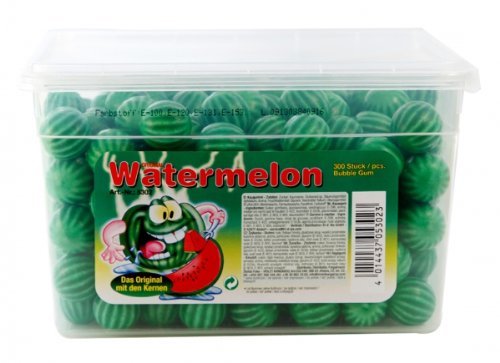 Saure Wassermelonen Bubble Gum 300 St. Menge:Dose Saure Wassermelonen Bubble Gum 300 St. Menge:Dose von Unbekannt