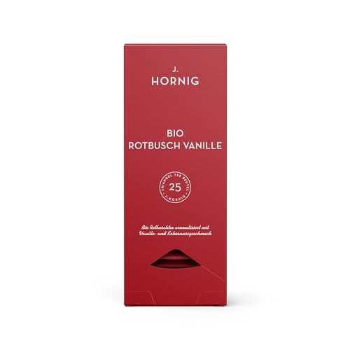 J. Hornig Bio Rotbuschtee Vanille, Rooibos-Tee im Premium Pyramidenteebeutel, aromatisierter Rooibuschtee mit Vanille, bio-zertifiziert, 25 biolgisch abbaubare Teebeutel J. Hornig Bio Rotbuschtee Vanille, Rooibos-Tee im Premium Pyramidenteebeutel, aromatisierter Rooibuschtee mit Vanille, bio-zertifiziert, 25 biolgisch abbaubare Teebeutel von J. Hornig