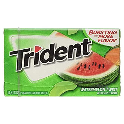 Trident Watermelon Twist zuckerfreier Kaugummi 14 Sticks (26,6g) von Trident