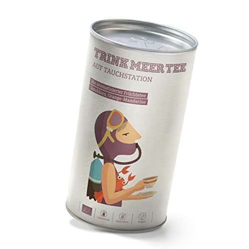 Trink Meer Tee AUF TAUCHSTATION - ein aromatisierter Früchtetee mit Sanddorn, Orange-Mandarine | 150g von TRINK MEER TEE