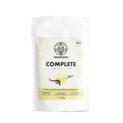 Trinkkost Bio COMPLETE Vanilla | BIO Trinkmahlzeit mit 26 natürlichen Vitaminen und Mineralstoffen I Ideal für Frühstück und unterwegs I 5 Mahlzeiten I 500 g Beutel von Trinkkost