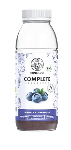 Trinkkost Bio COMPLETE Blueberry | 6er Pack Bio-Trinkmahlzeit mit 26 natürlichen Vitaminen und Mineralien | Ideal für Frühstück & unterwegs I 6 Flaschen mit je 120 g Pulver von Trinkkost