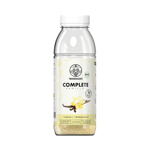 Trinkkost Bio COMPLETE Vanilla 6er Flaschen | Trinknahrung mit 26 Vitaminen und Mineralien | 6 Flaschen mit je 120 g von Trinkkost